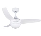 Ventilador de techo silencioso XTRELAMP LARS Motor Dc  6v BLANCO LED 18W con mando a distancia 2000 lm Diámetro 97cm