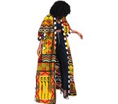 African Dresses for Women African Ethnic Print Loose Long Trench Coat Streetwear Dashiki African Clothes Cardigan African Kimono