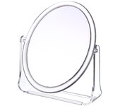 Espejo de maquillaje portátil de doble cara con posición de rotación ajustable de 360 °, perfecto para maquillaje y Viajes (Oval)