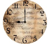 Reloj de pared de madera para máquina de coser, reloj de pared con pilas de 10.0 in, sin tictac, estilo rústico de granja para dormitorio, baño, sala de estar, oficina en casa, escuela