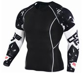 Gym MMA Men's Compression Running T-Shirt Long Shirt Sweat Second Skin Fitness Cycling Sports Top Sun protection Track Suit 4XL