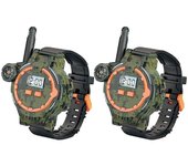060 2PCs Niños mini walkie talkie Reloj Manos libre hablando interior Brújula recargable intercomunicador