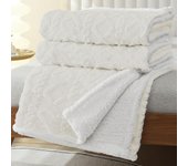 C.A - Manta Sofa de Borrego, Manta Doble Cara Franela y Sherpa, 100% Poliester, Suave y Caliente para Invierno, Manta Cama, Sobrecama, Manta Borreguito