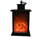 Chimenea de Mesa LED XXL Negro con Temporizador y Simulación de Llama - Decoración Eléctrica