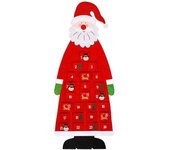 Calendario de Adviento de árbol de Navidad de fieltro para niños, calendario de Adviento de cuenta regresiva de 24 días, adornos navideños colgantes hechos a mano
