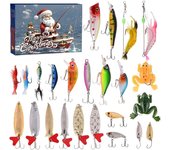 2024 Christmas Advent Calendar Fishing Lures Set 24 Days Fishing Tackle Countdown Calendar Christmas Gifts for Fishing Lovers