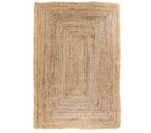 Alfombra Rectangular Bombay, Yute, Marrón, 90x60x1 cm
