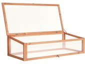 Tectake - Cajón vivero para jardinera alzada 115 x 53 x 34 cm  Combinable con nuestra jardinera alzada con estante  Las plantas están protegidas del viento y las malas condiciones climáticas  Placas de policarbonato celular
