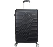Maleta de viaje barata grande Benzi BZ5747 negra de 76 x 47 x 26 cm. muy ligera 3,8 kg. 4 ruedas dobles giratorias 360º. Cerradura de combinación. Excelente relación calidad-precio. (NEGRA)