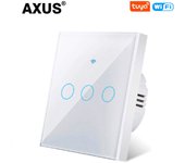 Wifi Smart Light Switch EU 86 Glass Screen Touch Panel Voice Control Wireless Wall Switches with Alexa Google Home 1/2/3Gang