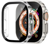 Waterproof Case for Apple Watch Ultra Screen Protector Case 49mm Straight Edge Cover iWatch series 8 SE 7 4 45mm 41mm 44mm 40mm