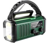 Solar Power Emergency Hand Crank Radio AM FM Weather Radio, SOS, 3 Modes ,Reading Lamp