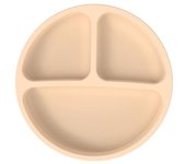 Plato de silicona de grado alimentario para Bebés, Plato de succión dividido para niños Pequeños, apto para lavavajillas y microolas.