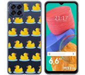 Funda Silicona Transparente para Samsung Galaxy M33 5G diseño Pato Dibujos