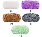 5pcs X100g Soft Velvet Yarn For Knitting Sweater Scarf Blankets Thick Crochet Yarn Threads