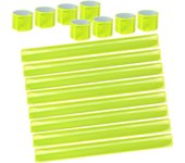 Brazalete reflectante, 16 unidades, cinta reflectante para niños, para andar en bicicleta, seguro para piernas, pantalones, clip reflectante, pulsera de tobillo y brazo de alta visibilidad, banda fluorescente (16 unidades)