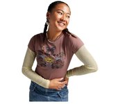 Camiseta Mujer Converse Blooming Granate