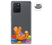 Tumundosmartphone Funda Gel Transparente para Samsung Galaxy S10 Lite diseño Leopardo Dibujos