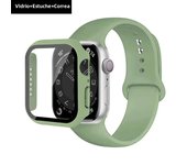 Glass+Case+Strap for Apple Watch Band 45mm 44mm 41mm 40mm 38mm 42mm Screen Protectors for Apple IWatch Series 9 8 7 6 SE 5 3 4