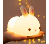 Luz nocturna para niños, luz nocturna recargable para niños, luz nocturna LED Bunny Touch, luz nocturna de silicona portátil para niñas y niños adultos, luz nocturna USB Miffy, regalo para bebés y niños