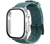 Watch Case+Strap For apple watch Band 44mm 45mm 49mm 41mm 40mm Football Pattern correa Bracelet iwatch 3/4/5/6/SE/7/8/9/ULTRA