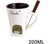 200ml Chocolate Fondue Mug Melting Cups Hot Pot Ceramic Melted Cups Butter Warmer Heating Tea Light Melt Pot For Candy Chocolate