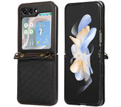 PU Leather Crossbody with Card Holder Phone Case for Samsung Galaxy Z Flip 6 5 4 3 Flip6 Flip5 Flip4 Flip3 5G Protective Cover