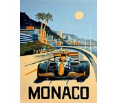 Vintage F Racing Car Canvas Wall Art  Motorsport City Poster for Racer Room Decor Home Decor Print Racing Enthusiasts Dream Perf