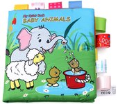 El libro de tela con etiquetas de animales para bebés no se puede rasgar ni masticar para hacer un sonido de papel, interacción entre padres e hijos, libro de educación temprana para bebés.