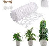 Kit de palos de musgo de plástico para bricolaje, adecuado para plantas en macetas de jardín, estacas de musgo trepadoras y soportes de red para plantas, juego de 12,6 pulgadas x 10 pies: