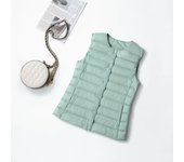 Plus Size Women's Collarless V-neck Liner Down Vest Lightweight 2024 New Down Jacket Waistcoat Warm Jacket Thin Vest