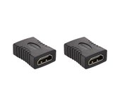 Adaptador HDMI. Amazonbasics Adaptador HDMI Hembra a Hembra 29 X 22 Mm Negro (2 Unidades)