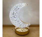 Lámpara de Mesa LED de Luna de Cristal con control tacthil, Luz Nocturna Romántica decorativa, recargable por USB, lámpara de noche para dormitorio, Sala de estar, Decoración, Regalo
