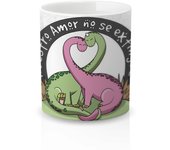 Taza cerámica Original Amor y Amistad. Resistente 100% al microondas y lavavajillas. Taza con Frase Nuestro amor no se extingue