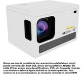 2024 New E450 8K Android 9.0 Dual Wifi6 500 ANSI Allwinner BT5.0 1080P 1280*720P Home Cinema Outdoor portable LED projector