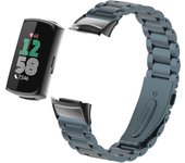 Stainless Steel Strap for Fitbit Charge 6 and 5, Metal Adjustable Wristband, Correa Bracelet, Band Accessories