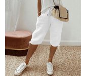 Women's Casual Pockets Elastic Drawstring Casual Pants Leg Drawstring Five Pants Pant Pants for Women Women’s Pants Women’s Pant
