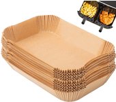 300/100pc Air FryPaper Non-stick Square Parchment Paper Heat-resistant Roasting Pad Oilproof Bake Liner for Ninja Dual Air Fryer