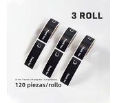 120Pcs/roll Smiling Face Black and White Thank You Rectangular Seal Sticker Gift Sticker for Homemade Packaging Decoration Label