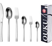 Mr.Spoon Serie Pala Juego 60 o 72 piezas cubiertos,Acero Inox 18/0,Económico y funcional,Incluye cuchillo carne o mesa,tenedor,cuchara,cucharilla,etc,Mango monobloque,Apto para lavavajillas,Ideal para casa,restaurante