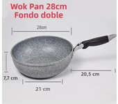Frying 28/26/24/20cm Wok Non-stick Pan Skillet Cauldron Induction Cooker Pans Pancake Egg Gas Stove Home Tool for Kitchen Set
