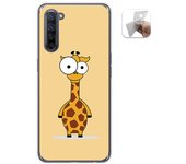Tumundosmartphone Funda Gel Tpu para Oppo Find X2 Lite diseño Jirafa Dibujos