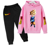 Street Suit Goku Fashion Girl Boy Clothes Anime Dragon-Ball Z Winter Child Sets 2024 Kawaii Warm Sizes 100-160 Tops Lovely Warm