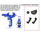 Table Vise Vice Mini Duty Mechanic Clamp-on Table Vise 360 Degree Swivel Base Cast Iron Table Top Clamp Press Vice with Anvil