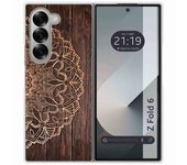 Tumundosmartphone Funda Carcasa Dura para Samsung Galaxy Z Fold 6 5G diseño Madera 06 Dibujos