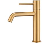 Imex Monza BDM039-1OC grifo monomando para lavabo con cartucho de 25 mm en latón y acabado en oro cepillado