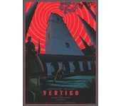22 Designs Hitchcock Movie Vertigo Whitepaper Poster Artwork Homedecal Fancy Wall Sticker for Coffee House Bar