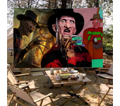 Film K-Krueger F-Freddy Horror Creative Pattern Hanging Flag Polyester Printed Banner Hand Pulled Flag