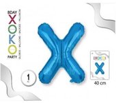 Globo Foil, Letras En Color Azul Con Tamaño De 40cm. #Xoko Party #Globo