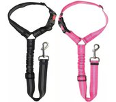 Cinturones de seguridad para perros para Automóviles | Arnés de coche ajustable para perros | Cinturón de seguridad para perros con reposacabezas | Arnés de cinturón de seguridad elástico para perros | Cinturones DE SEGURIDAD fuertes para perros